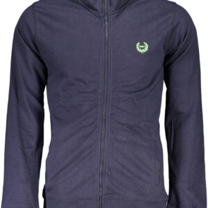 GIAN MARCO VENTURI MEN'S BLUE ZIP-UP SWEATSHIRT