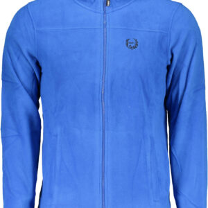 GIAN MARCO VENTURI MEN'S BLUE ZIP-UP SWEATSHIRT