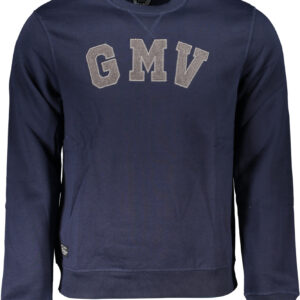 GIAN MARCO VENTURI MEN'S BLUE ZIPLESS SWEATSHIRT