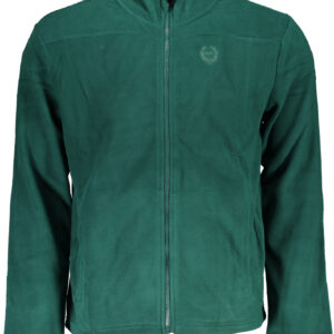 GIAN MARCO VENTURI MEN'S GREEN ZIP SWEATSHIRT