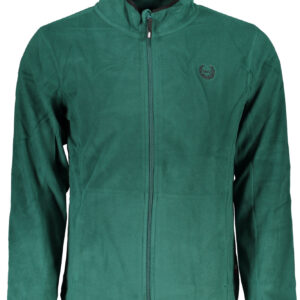 GIAN MARCO VENTURI MEN'S GREEN ZIP SWEATSHIRT