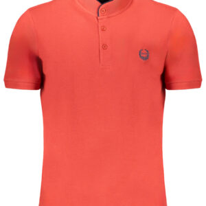 GIAN MARCO VENTURI MEN'S RED SHORT SLEEVED POLO SHIRT