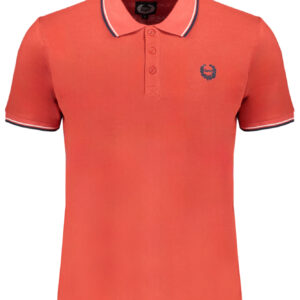 GIAN MARCO VENTURI MEN'S RED SHORT SLEEVED POLO SHIRT