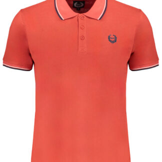 GIAN MARCO VENTURI MEN'S RED SHORT SLEEVED POLO SHIRT