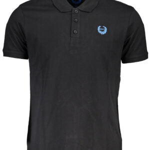 GIAN MARCO VENTURI MEN'S SHORT SLEEVE POLO BLACK