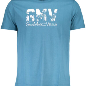 GIAN MARCO VENTURI MEN'S SHORT SLEEVE T-SHIRT BLUE
