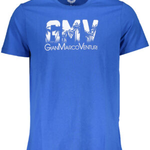 GIAN MARCO VENTURI MEN'S SHORT SLEEVE T-SHIRT BLUE