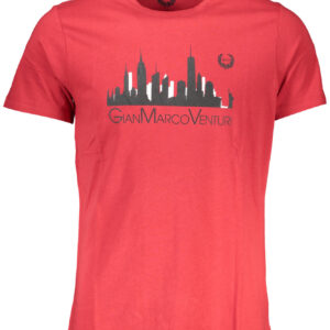 GIAN MARCO VENTURI MEN'S SHORT SLEEVE T-SHIRT RED