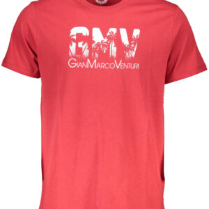 GIAN MARCO VENTURI MEN'S SHORT SLEEVE T-SHIRT RED