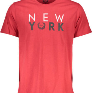GIAN MARCO VENTURI MEN'S SHORT SLEEVE T-SHIRT RED