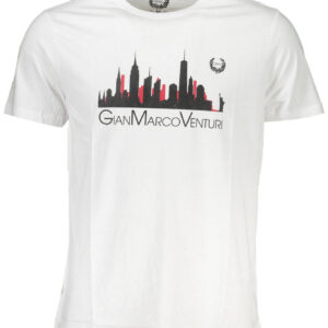 GIAN MARCO VENTURI MEN'S SHORT SLEEVE T-SHIRT WHITE