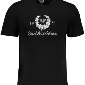 GIAN MARCO VENTURI MEN'S SHORT SLEEVED T-SHIRT BLACK