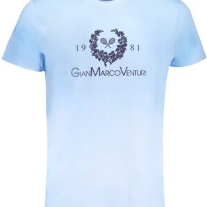 GIAN MARCO VENTURI MEN'S SHORT SLEEVED T-SHIRT BLUE