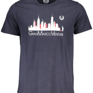 GIAN MARCO VENTURI MEN'S SHORT SLEEVED T-SHIRT BLUE