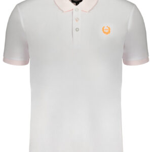 GIAN MARCO VENTURI MEN'S WHITE SHORT SLEEVED POLO SHIRT