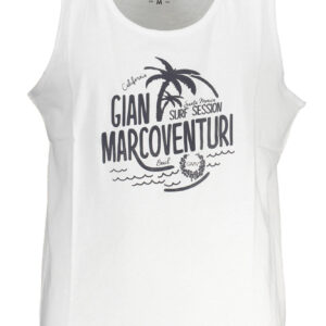 GIAN MARCO VENTURI MEN'S WHITE TANK TOP