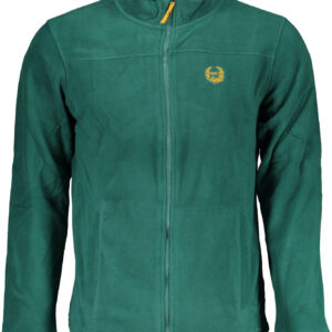 GIAN MARCO VENTURI MEN'S ZIP-UP SWEATSHIRT GREEN