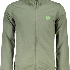 GIAN MARCO VENTURI MEN'S ZIP-UP SWEATSHIRT GREEN