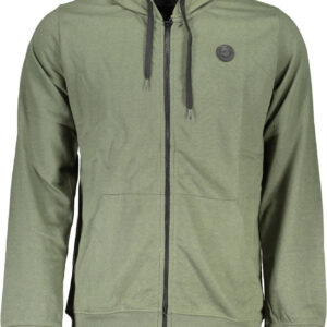 GIAN MARCO VENTURI MEN'S ZIP-UP SWEATSHIRT GREEN