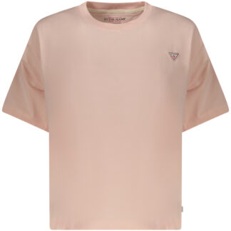 GUESS JEANS WOMEN'S SHORT SLEEVE T-SHIRT PINK