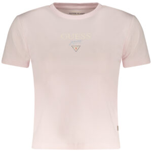 GUESS JEANS WOMEN'S SHORT SLEEVE T-SHIRT PINK