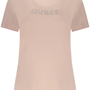 GUESS JEANS WOMEN'S SHORT SLEEVE T-SHIRT PINK