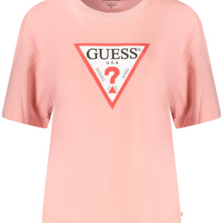 GUESS JEANS WOMEN'S SHORT SLEEVE T-SHIRT PINK