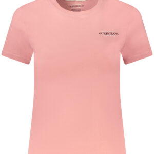 GUESS JEANS WOMEN'S SHORT SLEEVE T-SHIRT PINK