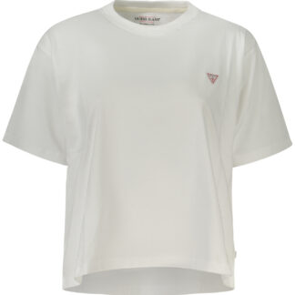 GUESS JEANS WOMEN'S SHORT-SLEEVE T-SHIRT WHITE
