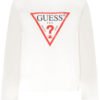 GUESS JEANS WOMEN'S WHITE ZIP-UP SWEATSHIRT
