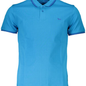 HARMONT & BLAINE MEN'S BLUE SHORT SLEEVED POLO SHIRT