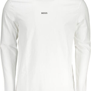 HUGO BOSS MEN'S LONG SLEEVED T-SHIRT WHITE