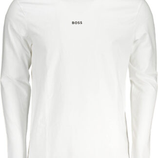 HUGO BOSS MEN'S LONG SLEEVED T-SHIRT WHITE