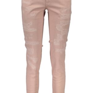 JUST CAVALLI PINK WOMAN TROUSERS