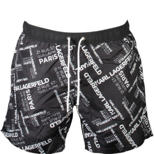 KARL LAGERFELD BEACHWEAR SWIMSUIT BLACK MEN'S BOTTOM