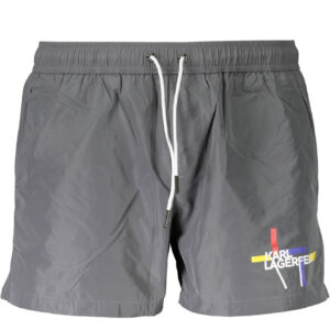 KARL LAGERFELD BEACHWEAR SWIMSUIT BOTTOM MEN GREY