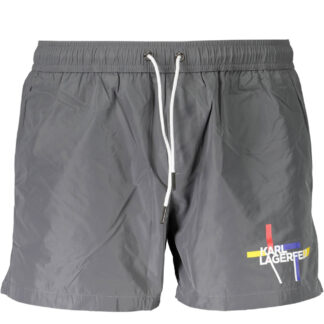 KARL LAGERFELD BEACHWEAR SWIMSUIT BOTTOM MEN GREY