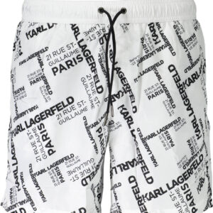 KARL LAGERFELD BEACHWEAR SWIMSUIT BOTTOM MEN WHITE