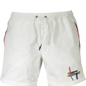 KARL LAGERFELD BEACHWEAR SWIMSUIT BOTTOM MEN WHITE