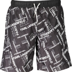 KARL LAGERFELD BEACHWEAR SWIMSUIT PARTS UNDER MAN BLACK