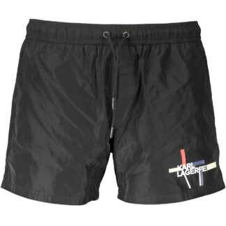 KARL LAGERFELD BEACHWEAR SWIMSUIT PARTS UNDER MAN BLACK