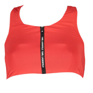 KARL LAGERFELD BEACHWEAR SWIMSUIT TOP WOMEN RED