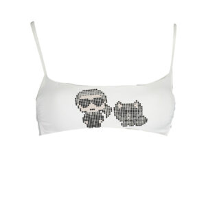 KARL LAGERFELD BEACHWEAR SWIMSUIT TOP WOMEN WHITE