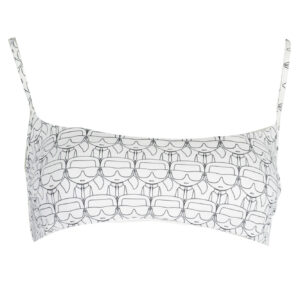 KARL LAGERFELD BEACHWEAR SWIMSUIT TOP WOMEN WHITE