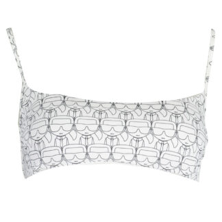KARL LAGERFELD BEACHWEAR SWIMSUIT TOP WOMEN WHITE