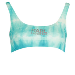 KARL LAGERFELD BEACHWEAR TOP WOMEN'S SWIMSUIT BLUE