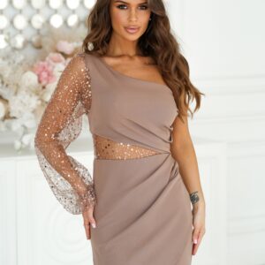 Korte jurk model 193801 Bicotone