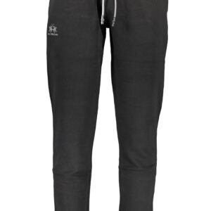 LA MARTINA BLACK MEN'S TROUSERS