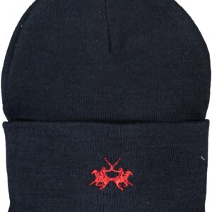 LA MARTINA BLUE MEN'S BEANIE