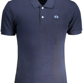LA MARTINA MEN'S BLUE SHORT SLEEVED POLO SHIRT